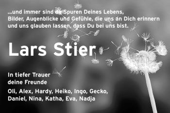 Traueranzeige von Lars Stier von Odenwälder Echo