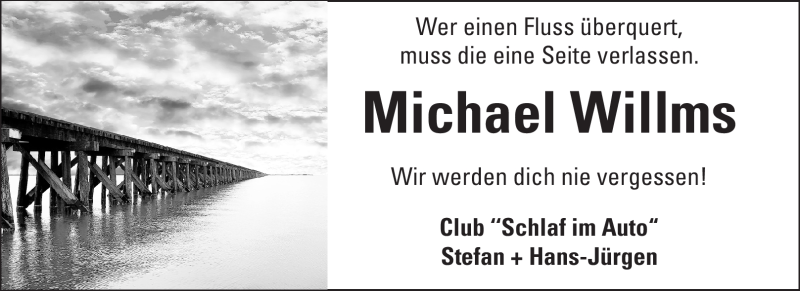  Traueranzeige für Michael Willms vom 25.06.2012 aus Odenwälder Echo
