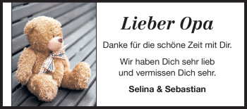 Traueranzeige von Günter Plößer von Echo-Zeitungen (Gesamtausgabe)