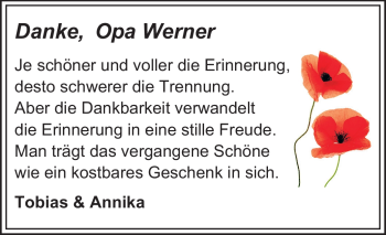 Traueranzeige von Werner Lorz von Odenwälder Echo