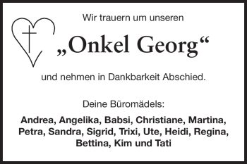 Traueranzeige von Georg  von Odenwälder Echo