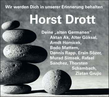 Traueranzeige von Horst Drott von Echo-Zeitungen (Gesamtausgabe)