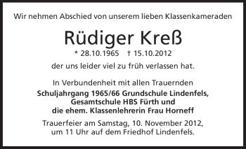 Traueranzeige von Rüdiger Kreß von Starkenburger Echo