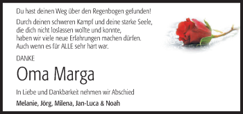 Traueranzeige von Marga Leib von Starkenburger Echo