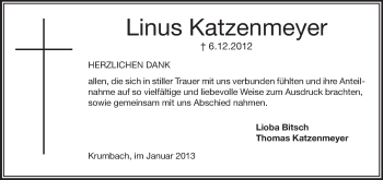Traueranzeige von Linus Katzenmeyer von Starkenburger Echo