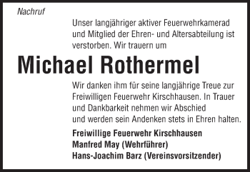 Traueranzeige von Michael Rothermel von Starkenburger Echo