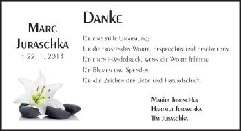 Traueranzeige von Marc Juraschka von Rüsselsheimer Echo, Groß-Gerauer-Echo, Ried Echo