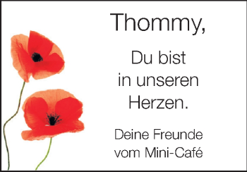 Traueranzeige von Thommy  von Darmstädter Echo