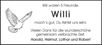 Traueranzeige von Willi  von Odenwälder Echo