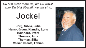 Traueranzeige von Joachim Lies von Starkenburger Echo, Bergsträßer Anzeiger