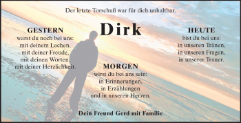 Traueranzeige von Dirk Veigl von Rüsselsheimer Echo, Groß-Gerauer-Echo, Ried Echo