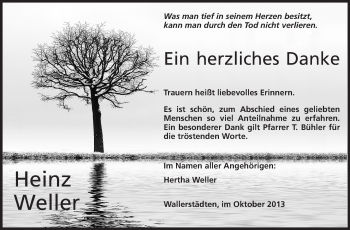 Traueranzeige von Heinz Weller von Rüsselsheimer Echo, Groß-Gerauer-Echo, Ried Echo