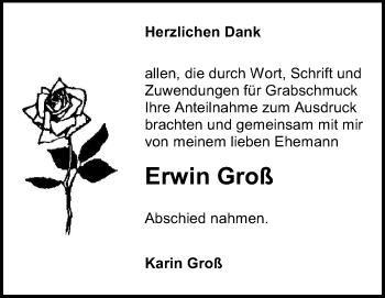 Traueranzeige von Erwin Groß von Rüsselsheimer Echo, Groß-Gerauer-Echo, Ried Echo