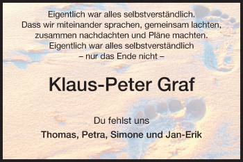 Traueranzeige von Klaus-Peter Graf von Rüsselsheimer Echo, Groß-Gerauer-Echo, Ried Echo