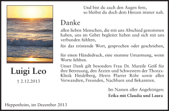 Traueranzeige von Luigi Leo von Starkenburger Echo