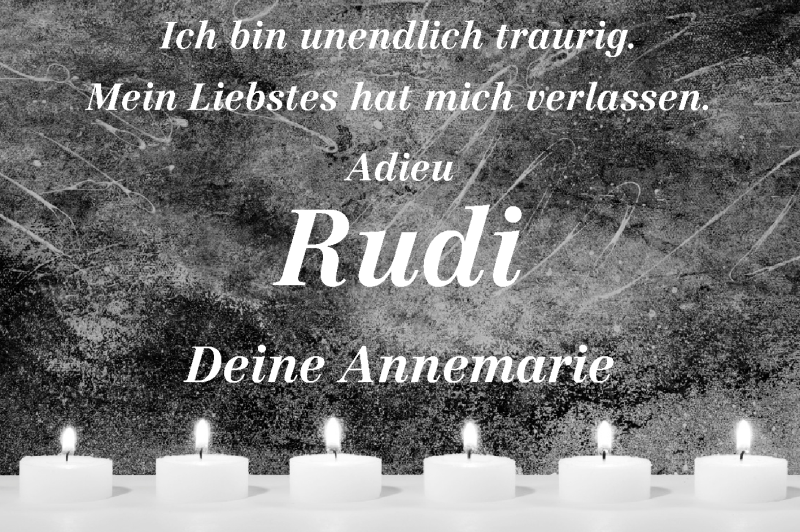  Traueranzeige für Rudi  vom 26.02.2014 aus Starkenburger Echo