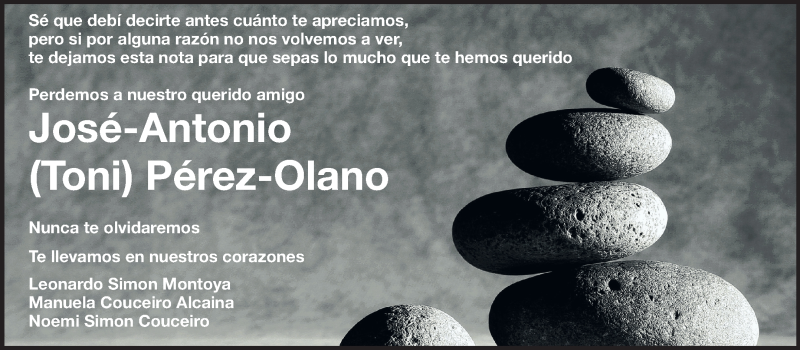  Traueranzeige für José-Antonio Perez-Olano vom 09.05.2014 aus Odenwälder Echo