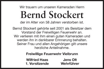 Traueranzeige von Bernd Stockert von Odenwälder Echo