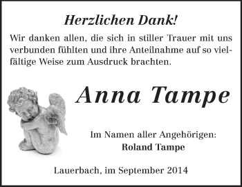 Traueranzeige von Anna Tampe von Odenwälder Echo