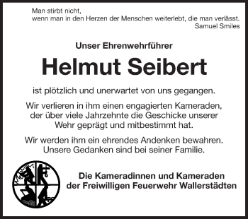 Traueranzeige von Helmut Seibert von Rüsselsheimer Echo, Groß-Gerauer-Echo, Ried Echo