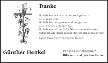 Traueranzeige von Günther Henkel von Starkenburger Echo