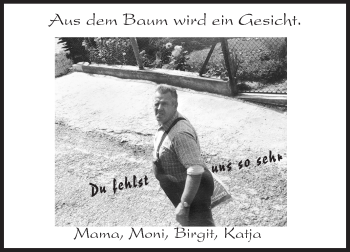 Traueranzeige von Aus dem Baum  von Odenwälder Echo