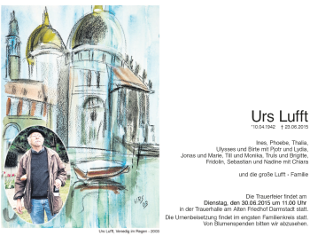 Traueranzeige von Urs Lufft von Darmstädter Echo