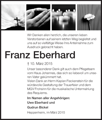 Traueranzeige von Franz Eberhard von Starkenburger Echo