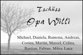 Traueranzeige von Willi  von Odenwälder Echo