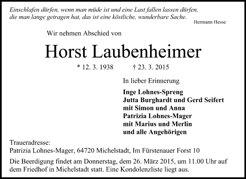  Traueranzeige für Marie Stein vom 23.07.2010 aus Rüsselsheimer Echo, Groß-Gerauer-Echo, Ried Echo