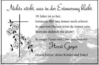 Traueranzeige von Horst Geyer von Echo-Zeitungen (Gesamtausgabe)