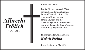 Traueranzeige von Hedwig Frölich von Odenwälder Echo