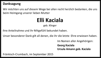Traueranzeige von Elli Kaciala von trauer.echo-online.de