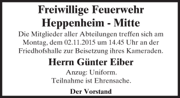 Traueranzeige von Günter Eiber von trauer.echo-online.de