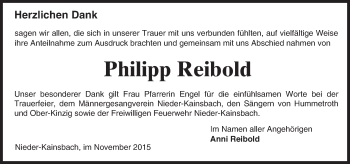 Traueranzeige von Philipp Reibold von trauer.echo-online.de
