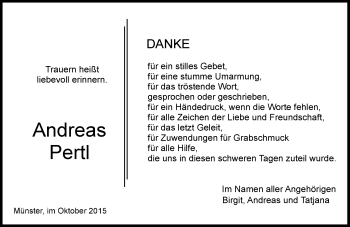 Traueranzeige von Andreas Pertl von trauer.echo-online.de