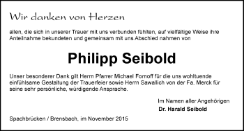 Traueranzeige von Philipp Seibold von trauer.echo-online.de