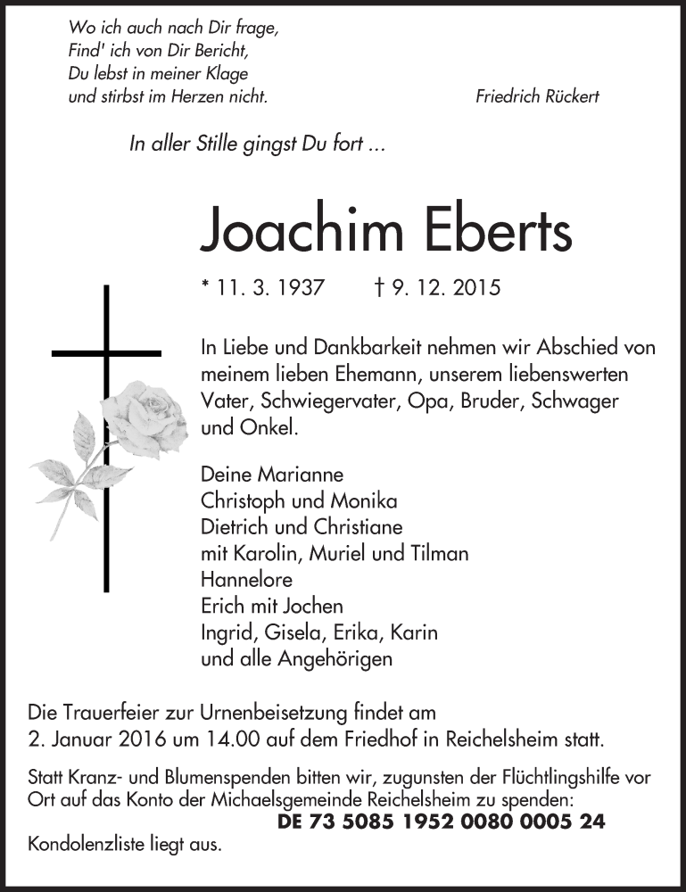  Traueranzeige für Joachim Eberts vom 28.12.2015 aus trauer.echo-online.de