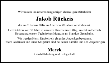 Traueranzeige von Jakob Rückeis von trauer.echo-online.de