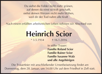 Traueranzeige von Heinrich Scior von trauer.echo-online.de