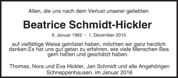 Traueranzeige von Beatrice Schmidt-Hickler von trauer.echo-online.de