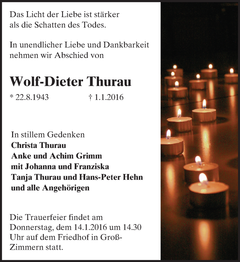  Traueranzeige für Wolf-Dieter Thurau vom 09.01.2016 aus trauer.echo-online.de