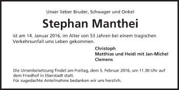Traueranzeige von Stephan Manthei von trauer.echo-online.de