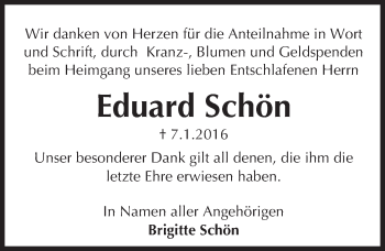 Traueranzeige von Eduard Schön von trauer.echo-online.de