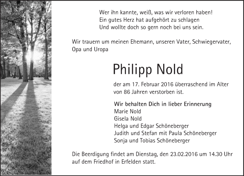 Traueranzeige für Philipp Nold vom 20.02.2016 aus trauer.echo-online.de