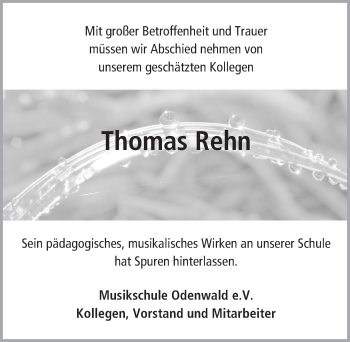Traueranzeige von Thomas Rehn von trauer.echo-online.de