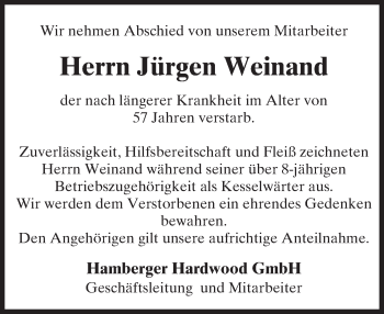 Traueranzeige von Jürgen Weinand von trauer.echo-online.de