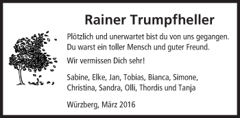 Traueranzeige von Rainer Trumpfheller von trauer.echo-online.de