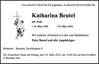 Traueranzeige von Katharina Beutel von trauer.echo-online.de