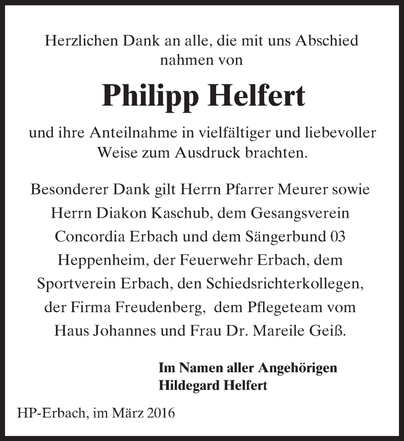  Traueranzeige für Philipp Helfert vom 23.03.2016 aus trauer.echo-online.de
